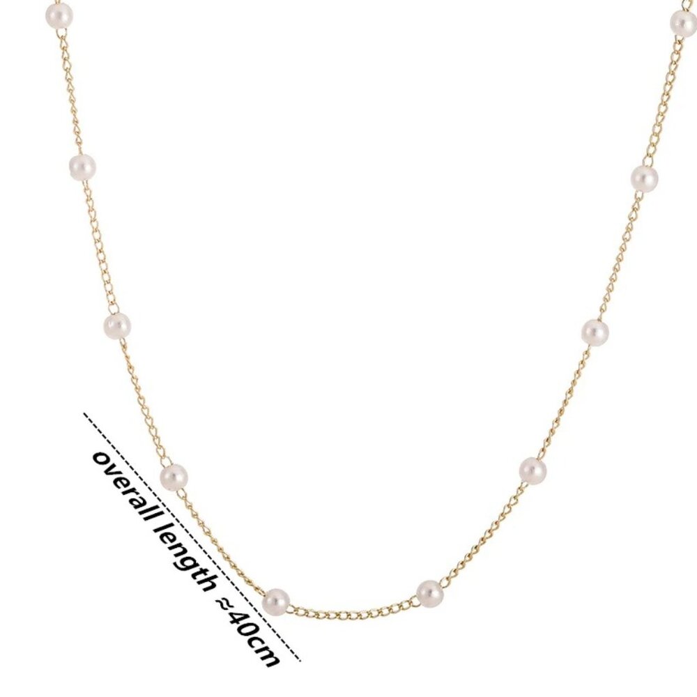 Elegant Stylish Small Pearl Necklace - Picture 6 of 7